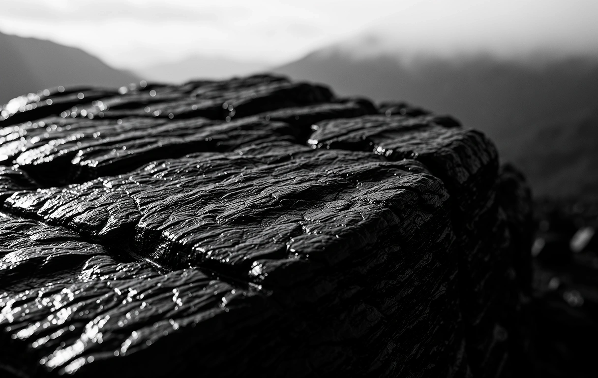 Enduring geological texture representing data permanence and security